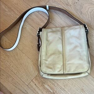 Coach Cream Leather Crossbody Bag